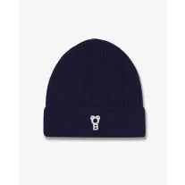 Signature Cotton Beanie - Navy blue