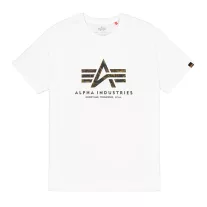 Basic Big Logo Effect Print T-Shirt - white