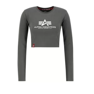 Basic Cropped LS - vintage grey