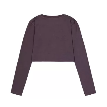 Basic Cropped LS - plum