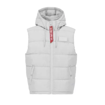 Hooded Puffer Vest FD - pastel grey