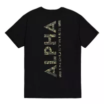 Backprint Mirror Camo T-Shirt - black