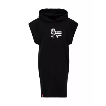 Hoody Dress Woman - black
