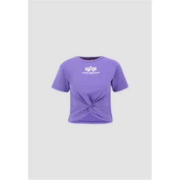 Knotted Crop T Woman - electric violet