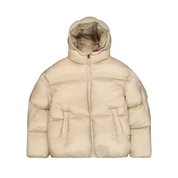 Cloud Puffer Bomber Winter Jacket - organic beige