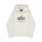 Basic Big Logo Effect Print Hoodie - stone