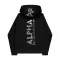 Backprint Mirror Camo Hoodie - black
