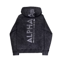 Backprint Vintage Hoodie - black