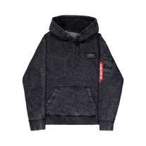 Backprint Vintage Hoodie - black