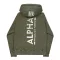 Backprint Vintage Hoodie - dark olive