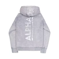 Backprint Vintage Hoodie - denim blue