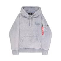 Backprint Vintage Hoodie - denim blue