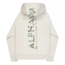 Back Print Hoody Camo Print - stone