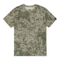 Basic T Small Logo Camo - M48 forest camo