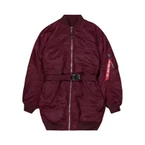 MA-1 Coat Bomber Jacket Women - dark cherry