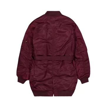 MA-1 Coat Bomber Jacket Women - dark cherry