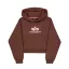 Basic Big Logo Puff Print Hoodie Women - powder brown