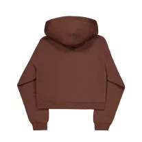 Basic Big Logo Puff Print Hoodie Women - powder brown