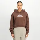 Basic Big Logo Puff Print Hoodie Women - powder brown Basic Big Logo Puff Print Hoodie Women - powder brown