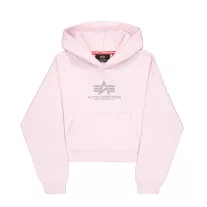 Basic Big Logo Puff Print Hoodie Women - pale lilac
