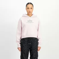 Basic Big Logo Puff Print Hoodie Women - pale lilac