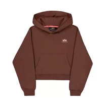 Basic Small Logo Hoodie Women - powder brown