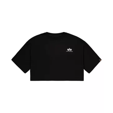 Basic Small Logo Cropped PP T-Shirt Women - black