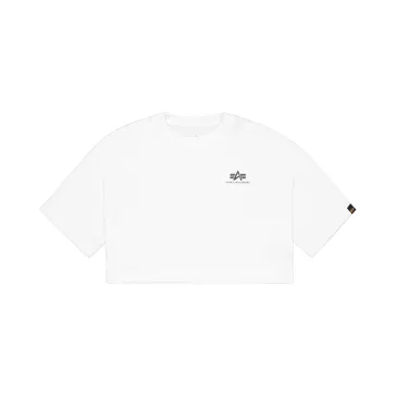 Basic Small Logo Cropped PP T-Shirt Women - white