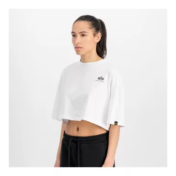 Basic Small Logo Cropped PP T-Shirt Women - white
