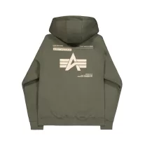 label-zip-back-print-hoodie-dark-olive
