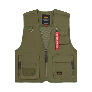 Mesh Utility Vest - dark olive