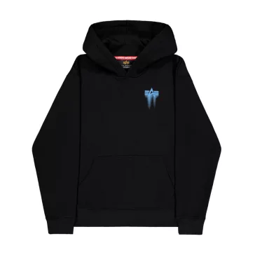 Spray Print Hoodie - black