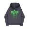 Spray Print Hoodie - cintage grey