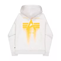 Spray Print Hoodie -  pastel grey melange