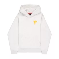 Spray Print Hoodie -  pastel grey melange