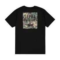Camo Print T-Shirt - black