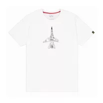 Air Force Sketch T-Shirt -  white
