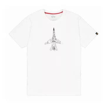 Air Force Sketch T-Shirt -  white