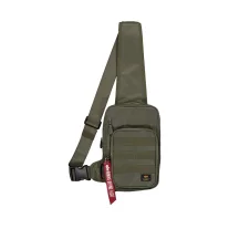 Label Sling Bag - dark olive