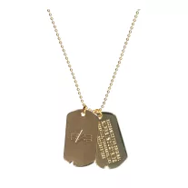 Dog Tag Necklace - gold