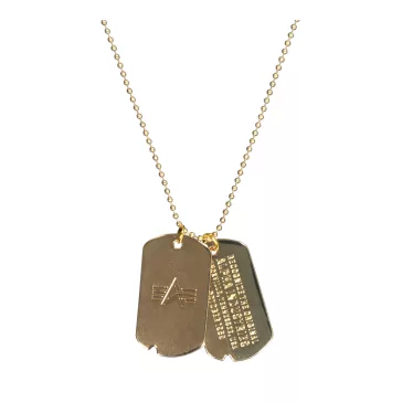 Dog Tag Necklace - gold