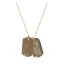 Dog Tag Necklace - gold