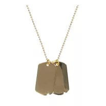 Dog Tag Necklace - gold