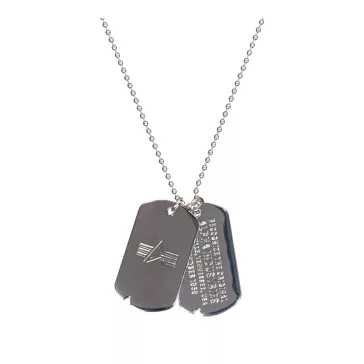 Dog Tag Necklace - silver