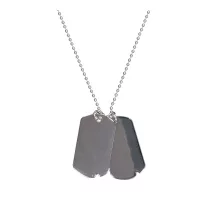 Dog Tag Necklace - silver