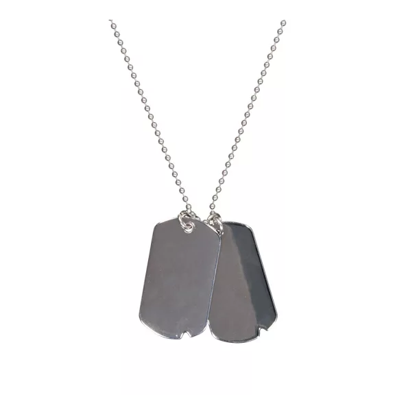 Dog Tag Necklace - silver