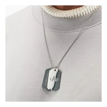 Dog Tag Necklace - silver