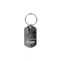 Dog Tag Key Ring - silver