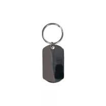 Dog Tag Key Ring - silver