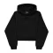 Rhinestone World Logo Hoodie Women - black